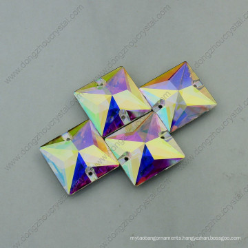 Sqaure Shape Ab Crystal Garment Stones (DZ-3068)